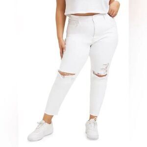 Good American White Jeans High Rise Crop Size 24 MSRP $159 NWT